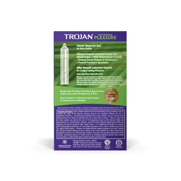 Trojan Extended Pleasure Condom 12pk Cheap - Image 2