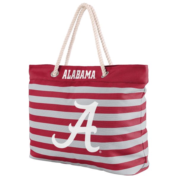 Alabama Crimson Tide NCAA Nautical Stripe Tote Bag Online Sale - Image 2