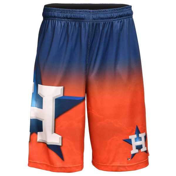 Houston Astros MLB Mens Gradient Big Logo Training Shorts Online Hot Sale