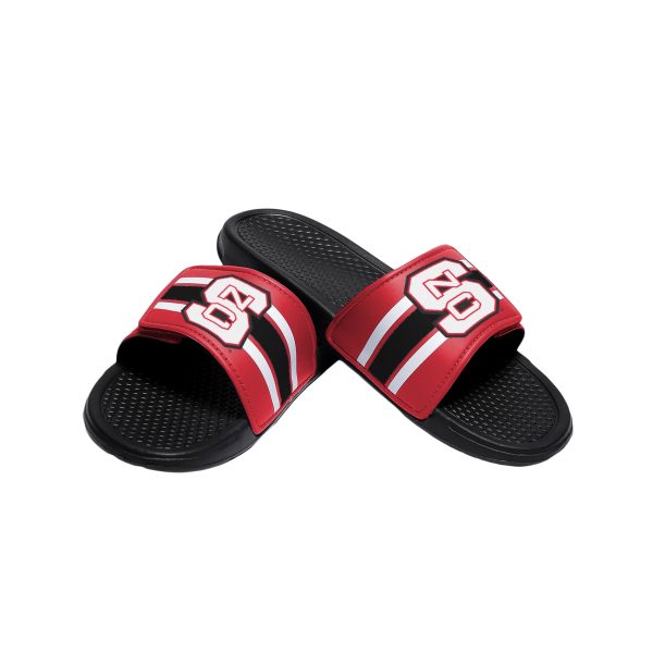NC State Wolfpack NCAA Mens Stripe Legacy Sport Slides on Sale