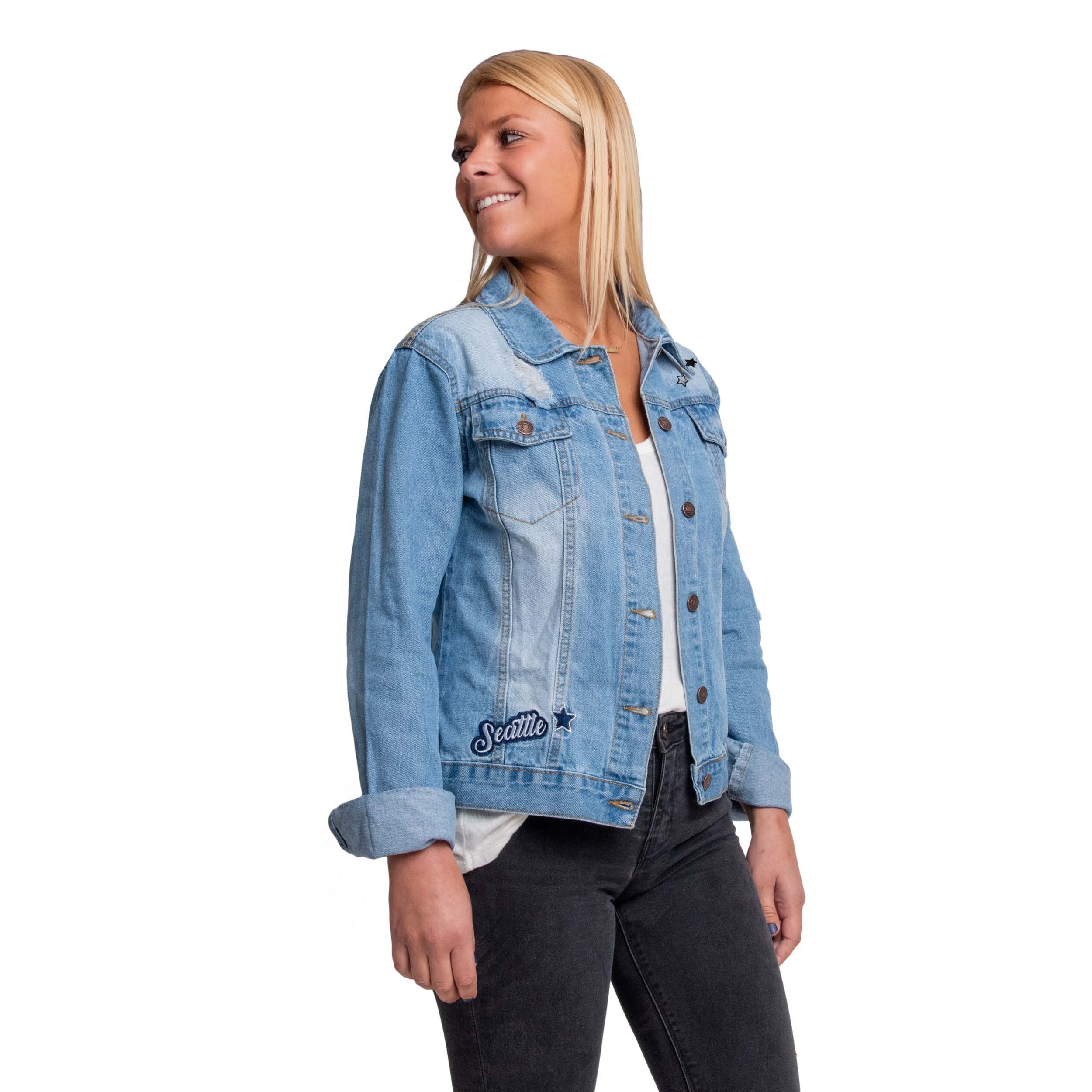 Seattle Seahawks NFL Womens Denim Jacket on Sale