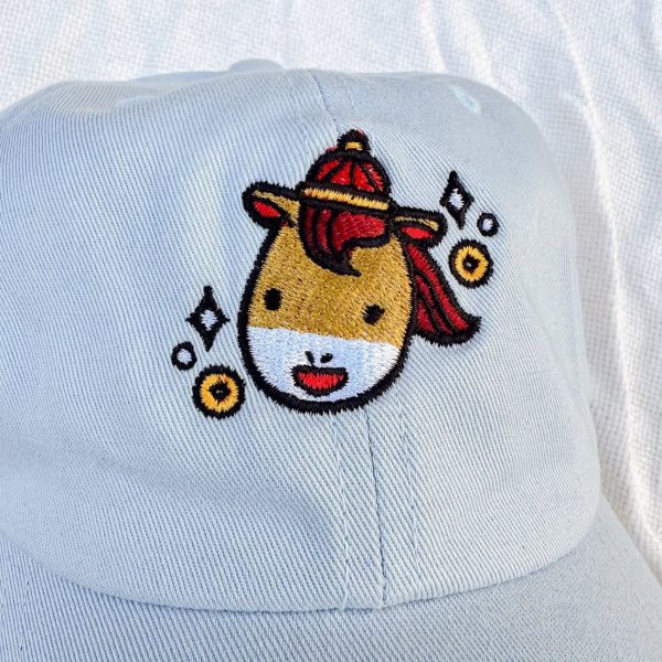 Year of the Horse Embroidered Cap   Overstock (Final Sale) For Sale - Image 2