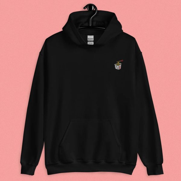 Takeout Box Embroidered Hoodie   Overstock (Final Sale) For Cheap